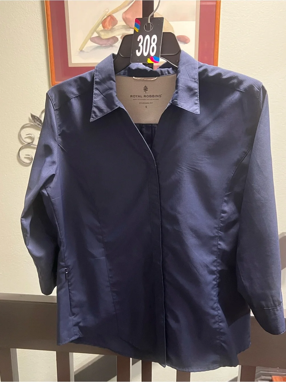 EUC Royal Robbins Navy Lightweight Women's Shirt Small #308